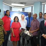 Group photo with Minister of Trade and Industry, Permanent Secretary, Chairman of MIC and Pan tuners