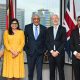 Senator the Honourable Satyakama Maharaj, Minister of Trade, Investment and Tourism (centre), with His Excellency Jon Dean, High Commissioner for the United Kingdom of Great Britain and Northern Ireland to the Republic of Trinidad and Tobago (2nd from right), Ms. Chinali Patel, Head of Political, Economic and Press Affairs at the High Commission (2nd from left), Dr. Colin Neil Gosine, Parliamentary Secretary in the Ministry (1st from left), and Mr. Randall Karim, Permanent Secretary (Ag.) (1st from right), following today’s meeting at the Ministry’s headquarters.