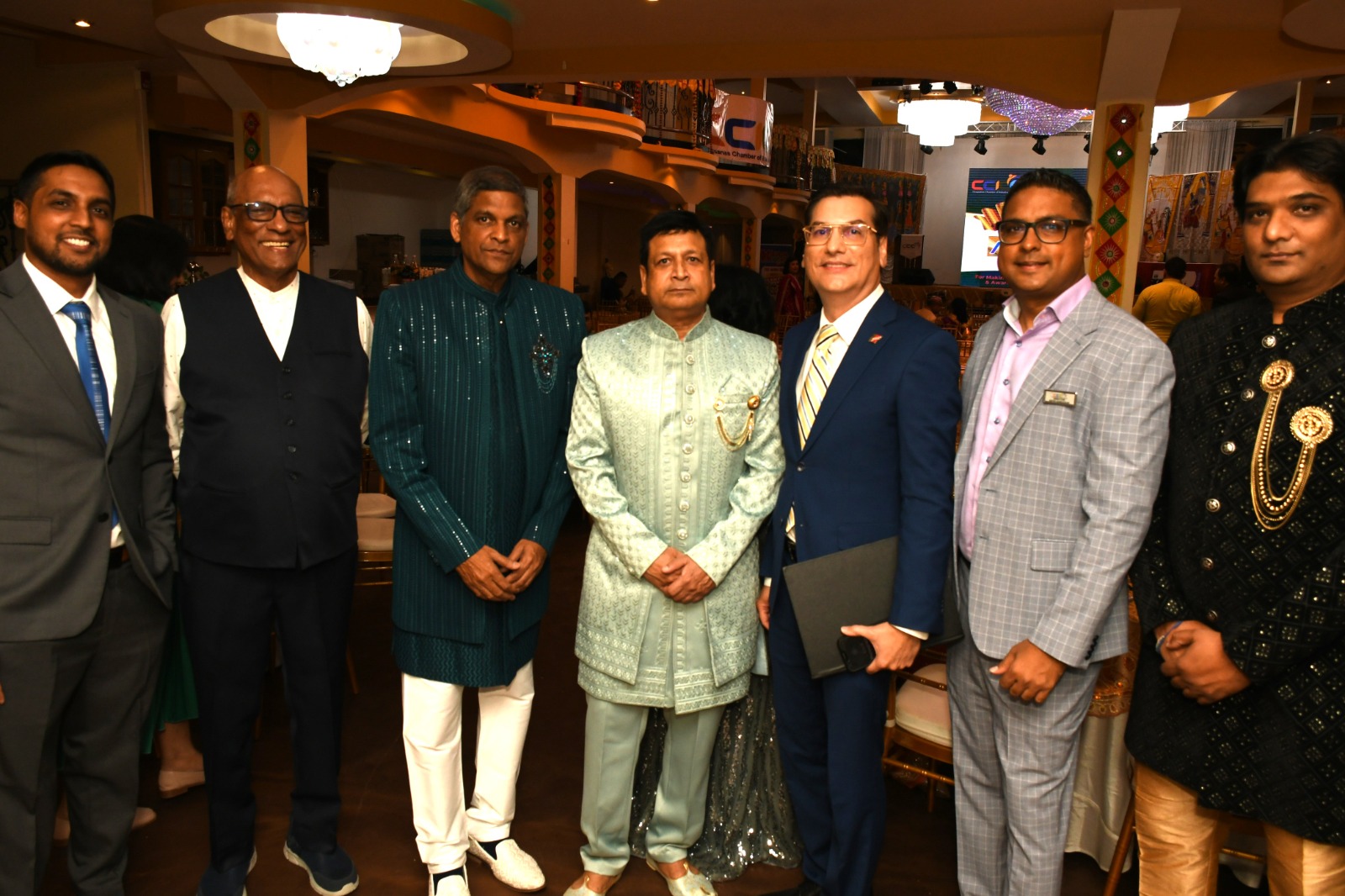 Dr. Colin Gosine MP, Parliamentary Secretary with members of the Chaguanas Chamber of Industry and Commerce