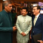 Dr Gosine, Mr Maharaj, president of Chaguanas Chamber, Mr Paladee, Pennywise Cosmetics