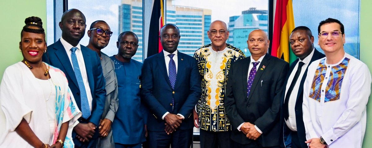group of executives for Ghana courtesy call including the Minister