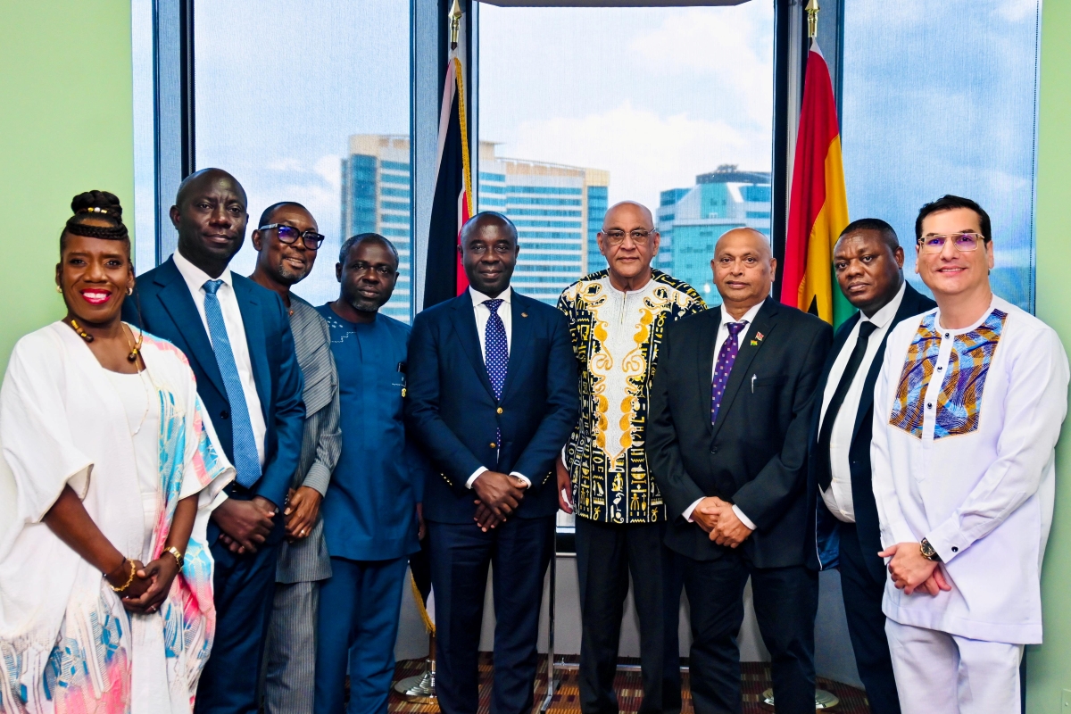 group of executives for Ghana courtesy call including the Minister