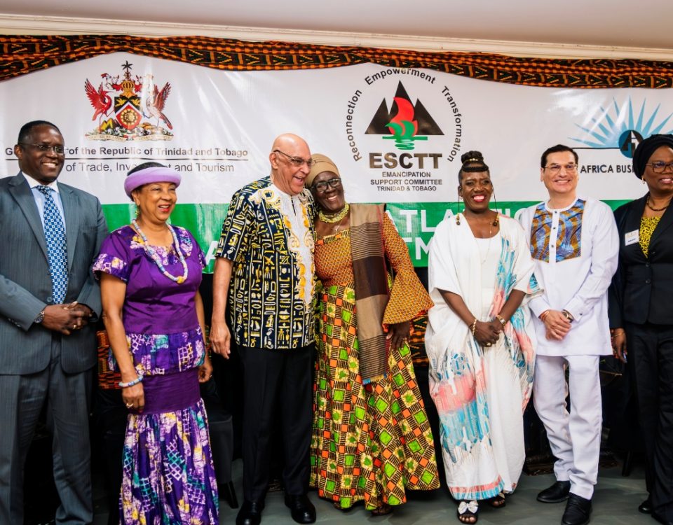 Group of persons including the Minister at the Transatlantic Trade Symposium 2025