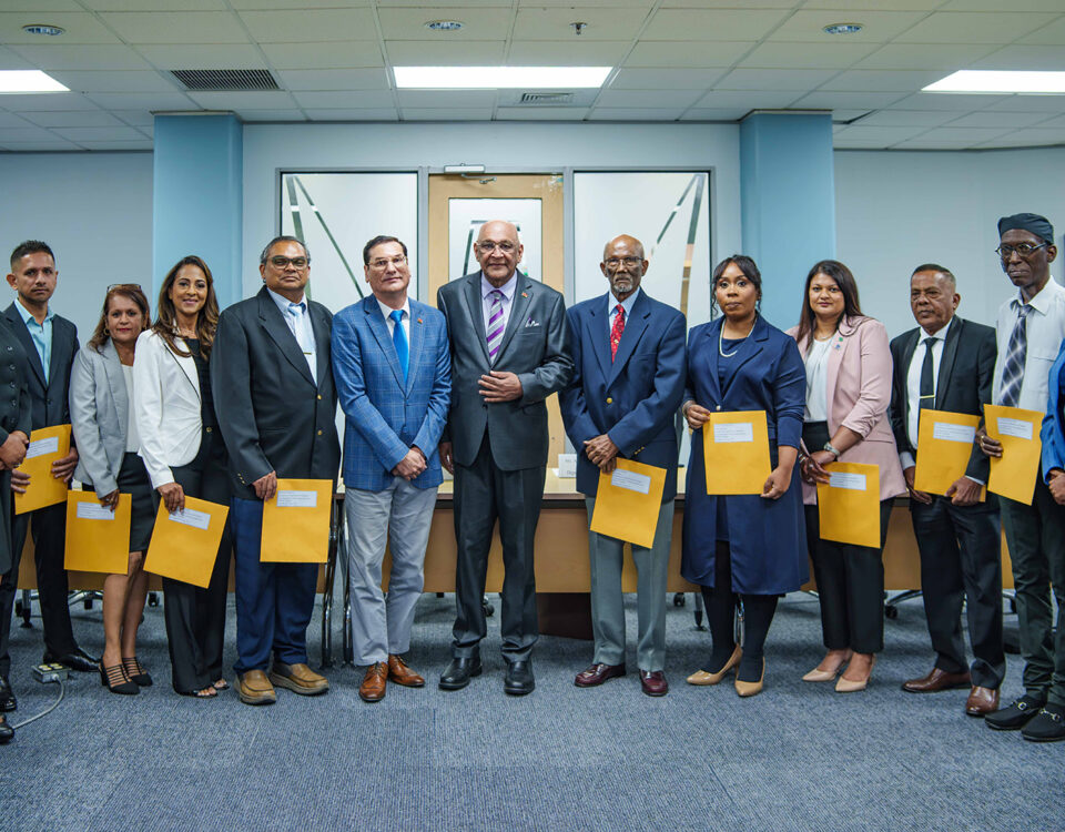 Group photo of the Board of Directors of TTBS with Minister, Parliamentary Secretary and Permanent Secretary